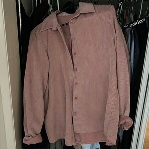 Pink corduroy flannel
